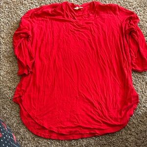 Cato Vibrant Red Long Sleeve Top